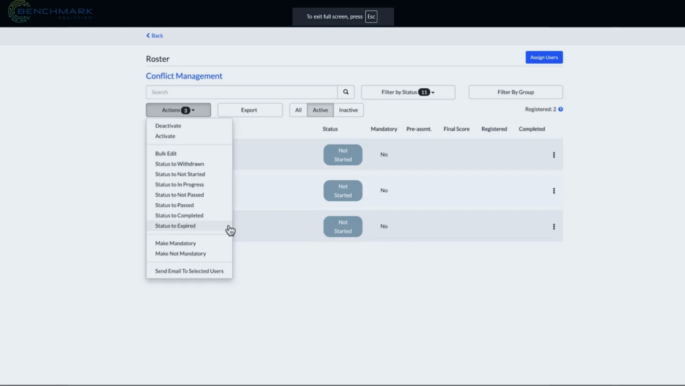 Training Management System Course Registration Management