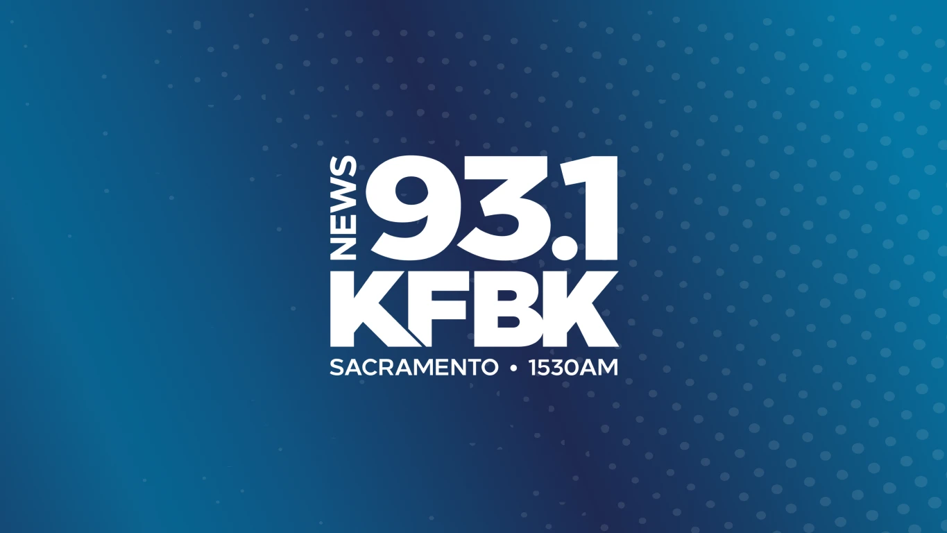 White News 93.1 KFBK Sacramento 1530AM logo on blue background