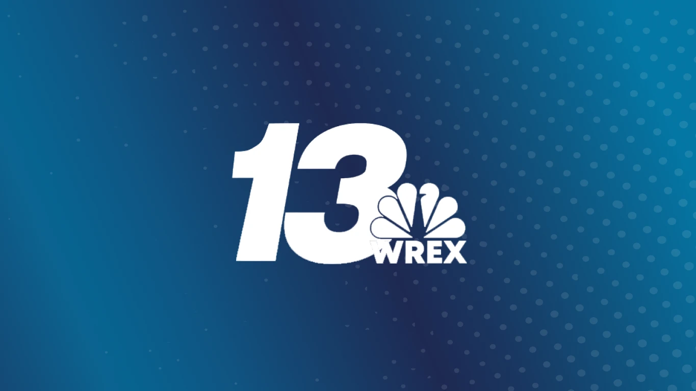 White 13WREX logo on blue background