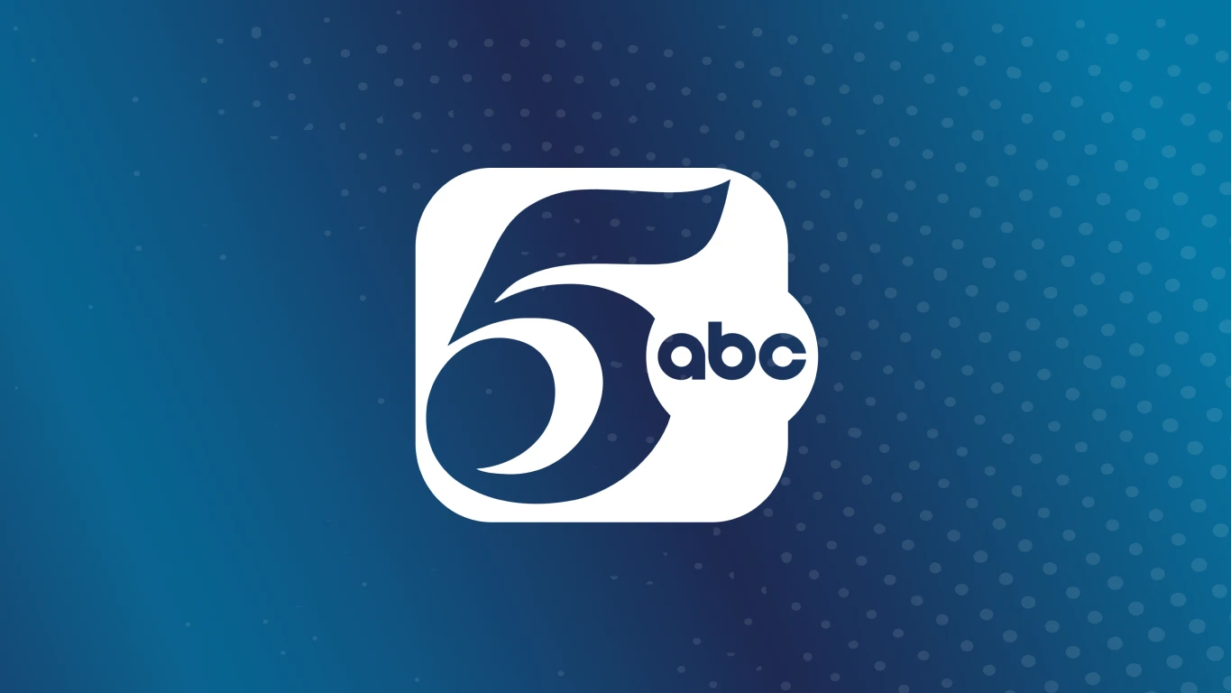 White 5ABC Logo on blue background