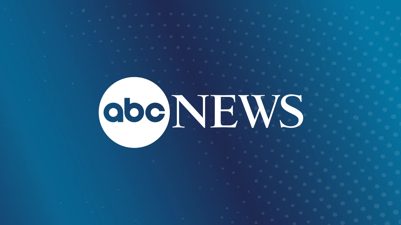 White ABC News Logo on blue background