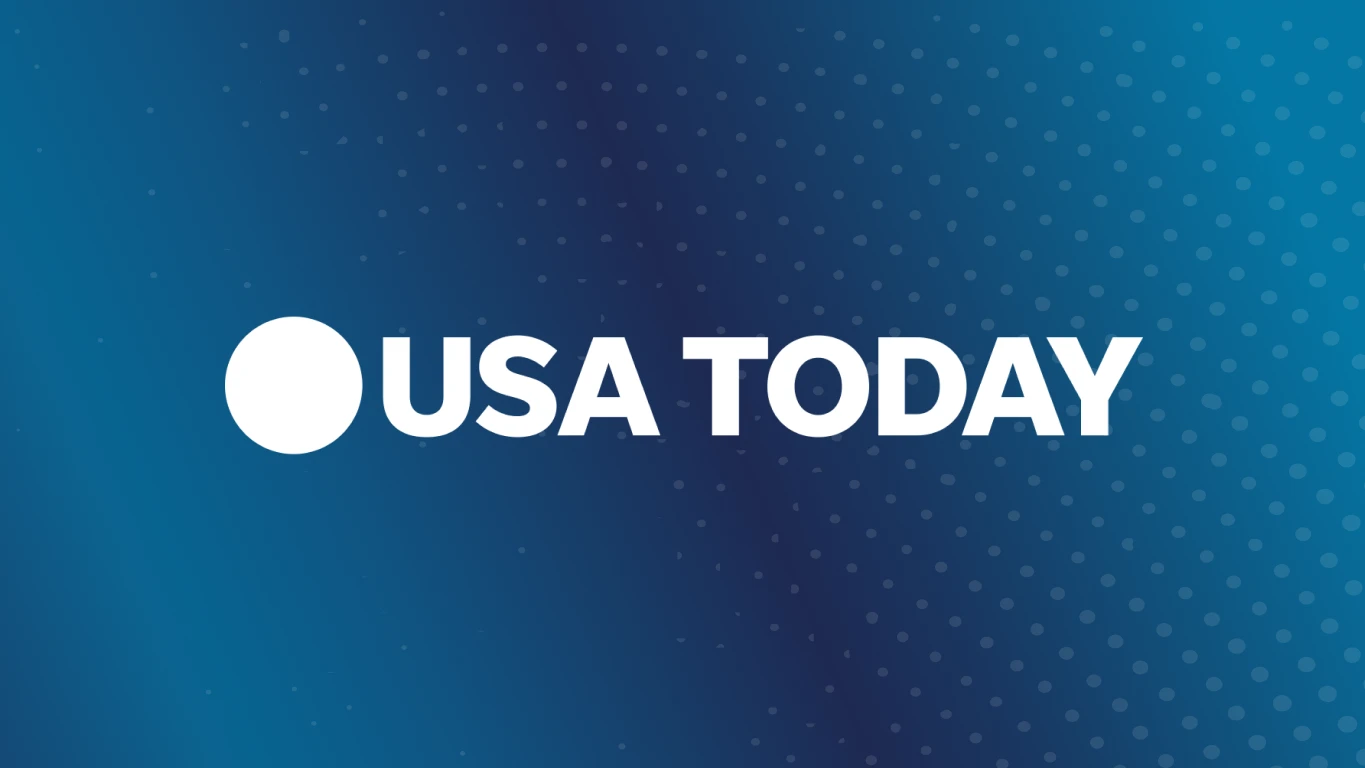 White USA Today Logo on blue background